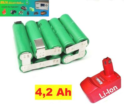 Tauschpack für KRESS Akku 18 V -2,2 Li-Ion mit 4,2 Ah 4200 mAh