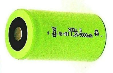 XCell D (Mono) Akku Flattop Ni-MH 1,2V 9000 mAh D Flattop