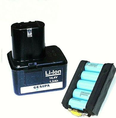 Zellentausch für Original Gesipa Akku 14,4 V 1,3 Ah Li Lithium Ion