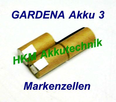 Gardena Accu 3 Akku 3,6V 1,5 Ah NiCd Markenzellen für Original Lader