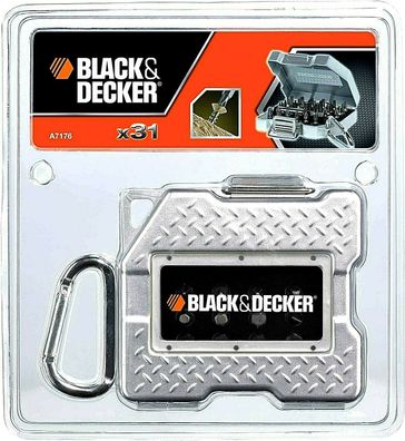 Black & Decker A7176-XJ 31tlg. Schrauber bit-Set Magnet Bithalter