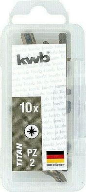 KWB 101682 Bits, Titan PZ2 Profipack (10 Stück)