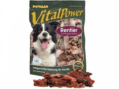 Petman Vital Power Rentier Hundefutter 1000 g (Inhalt Paket: 14 Stück)