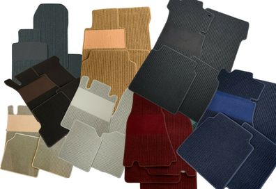 Fußmatten für Mercedes S-Klasse W116 kurz oder lang in Rips verschiedene Farben