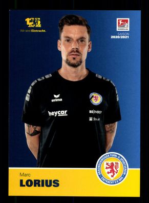Marc Lorius Autogrammkarte Eintracht Braunschweig 2020-21 Original Signiert