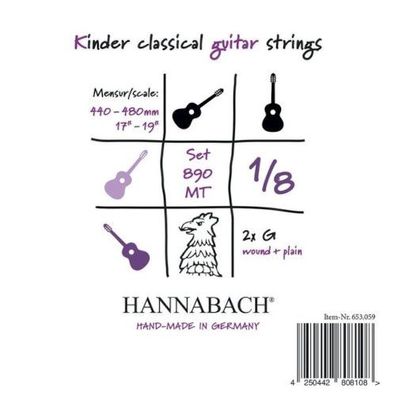 Hannabach 890MT-1/8 - medium - Nylonsaiten für 1/8-Gitarre