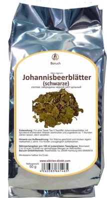 Schwarze Johannisbeere Blatt - (Ribes nigrum, Schwarzre ribisel) - 50g