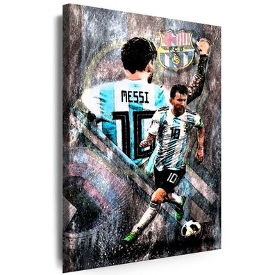 Bilder Leinwand Lionel Messi Sport Fußball l Wandbilder XXL Top