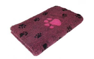 Vet Bed Hundedecke Hundebett Schlafplatz 100 x 75 cm kirsche 3farbig große Pfote