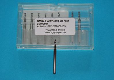 SM 32 Hartmetall-Bohrer Ø 2.00mm