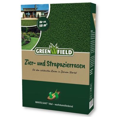 Greenfield Zierrasen Strapazierrasen 1 kg Rasensamen Grassamen Englischer Rasen