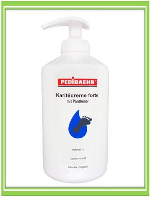 Pedibaehr Karitecreme Forte mit Panthenol Fußcreme 500ml |€40, -/ L