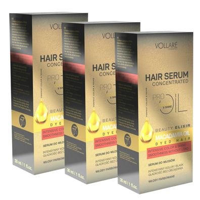 Haaröl Haarserum Haar Pflegeserum schützt die Haarfarbe mit Macadamia 3x 30 ml
