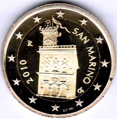 2 Euro San Marino 2010 PP Polierte Platte Proof Epreuve