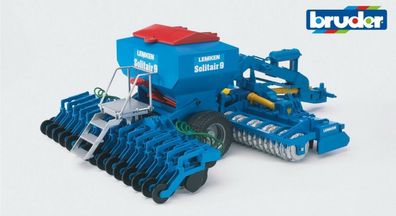 Bruder 02026 Lemken Solitair 9 Saatkombination Anbaugerät Zubehör Neu