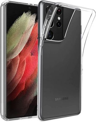 Wisam® für Samsung Galaxy S21 Ultra G998B Silikon Clear Case Schutzhülle Transparent