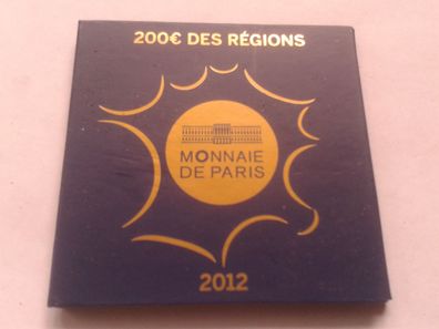 Original 200 euro 2012 Frankreich Regionen 4g 999er Gold im Folder