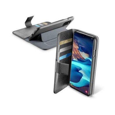 Cellularline Schutz Tasche für Samsung Galaxy S10 Lite Schwarz mit Ständer, Book