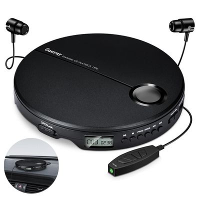 Tragbarer CD-Player stoßfeste kompakte HiFi-Musik-CD mit Kopfhörern Walkman -