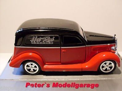 1935 Ford Sedan Delivery sw/ rot, Dickie Hot Rod 1:36, Neu