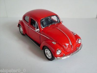 VW Käfer rot, Welly Auto Modell ca.1:35, Neu, OVP