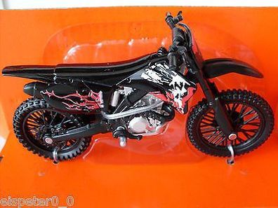 Custom Dirt Bike schwarz, NewRay Motorrad Modell 1:18