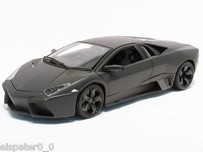 Lamborghini Reventon + Vitrine, schwarz, Bburago Street Tuners Modell 1:32, Neu