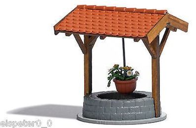 Busch 1524, Brunnen mit Blumenampel, H0 Modellwelten Bausatz 1:87, Neuheit 2013