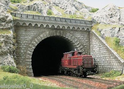 Busch 7023, Tunnelportal 2-gleisig, H0 Modellwelten Bausatz 1:87