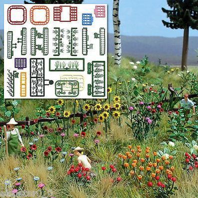 Busch 1258, Blumen- und Pflanzenset, H0 Modellwelten Bausatz 1:87