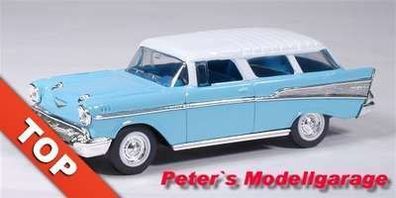 Chevrolet Nomad (1957) light blue, Yat Ming Auto Modell 1:43, Neu, OVP