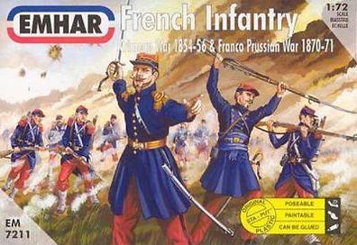 Französische Infantery 1854-56 , Emhar Figuren 1:72, EMH7211