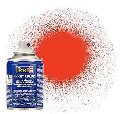 Revell Spray Color Farbe 100 ml, 34125 leuchtorange matt