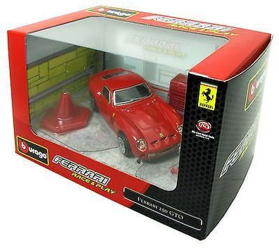 Ferrari 250 GTO 1962, Bburago Race and Play Diorama 1:43, Neu, OVP