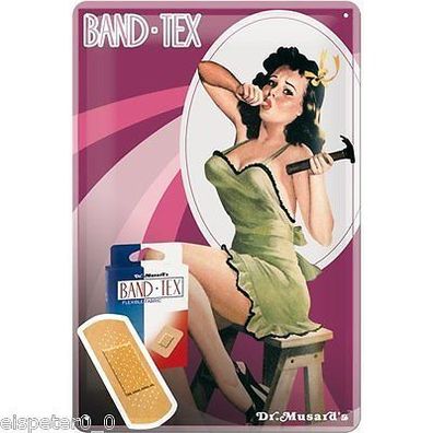 Blechschild 20 x 30, Pin up - Hammer, Werbeschild Art. 20242