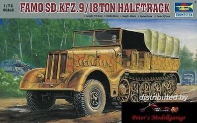 Sd. Kfz. Famo 18 t Zugkraftwagen, Trumpeter Modell Bausatz 1:72, 9367203