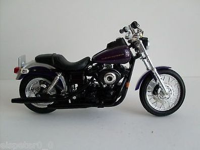 Harley Davidson Dyna Low Rider lila/ silber, Maisto Motorrad Modell 1:18