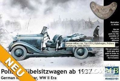 WWII Polizei-Kübelsitzwagen ab 1937, Master Box Figuren 1:35, Art. Nr. MB35101