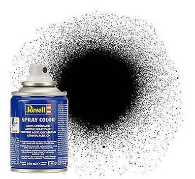 Revell Spray Color Farbe 100 ml, 34302 schwarz seidenmatt