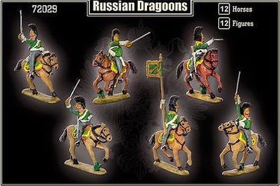 Napoleonic Russian Dragoons (1812-1815), Mars Figuren 1:72, Art. 72029, Neu, OVP
