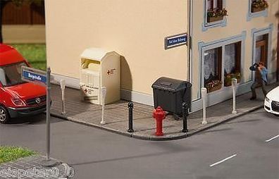 Straßenschilder mit Zubehör, Faller Miniaturwelten H0 (1:87), Art. 180450, Neu