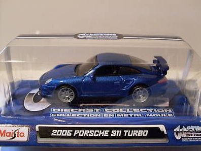 2006 Porsche 911 Turbo, Custom Shop, Maisto 1:64, Neu, OVP