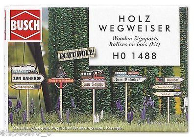 Busch 1488, Holzwegweiser, H0 Modellwelten Bausatz 1:87