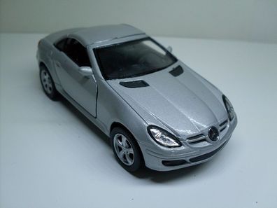 Mercedes Benz SLK silber geschlossen, Welly Auto Modell ca. 1:35-1:38, Neu, OVP