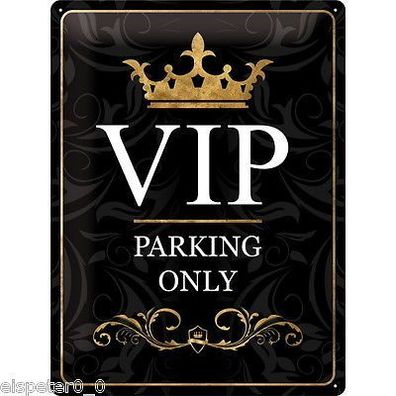 Blechschild 30 x 40, VIP Parking Only, Werbeschild Art. 23149