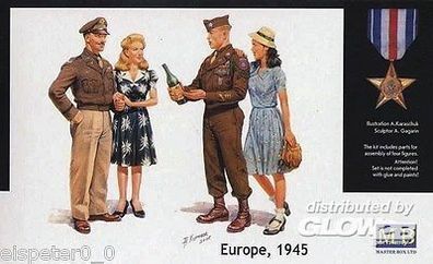 WWII V-Day Europe 1945, Master Box Figuren 1:35, MB3514, Neu, OVP