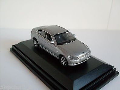 BMW 330i silbergrau, Welly Auto Modell 1:87 ( H0 ), Neu, OVP