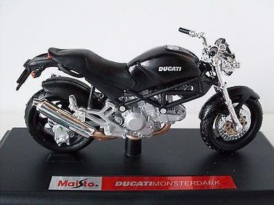 Ducati Monsterdark, Maisto Motorrad Modell 1:18, OVP, Neu