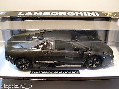 2008 Lamborghini Reventon antrazith metallic, NewRay Auto Modell 1:24, Neu, OVP
