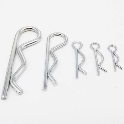 10 / 20pcs m1 bis m4 Stahl r Typ Federkeil Nadelwellenform Split-Clip-Klemme